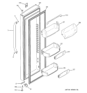 FRESH FOOD DOOR Diagram and Parts List for DSS25MSSHSS  General Electric Refrigerator