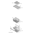 FREEZER SHELVES Diagram and Parts List for DSS25MSSHSS  General Electric Refrigerator