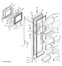 FRESH FOOD DOOR Diagram and Parts List for PSC23SHTCSS  General Electric Refrigerator
