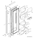 FRESH FOOD DOOR Diagram and Parts List for PSH23PGTABV  General Electric Refrigerator