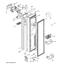 FREEZER DOOR Diagram and Parts List for PSH25PSTASV  General Electric Refrigerator