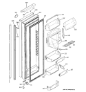 FRESH FOOD DOOR Diagram and Parts List for PSH25PSTASV  General Electric Refrigerator