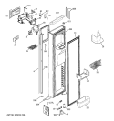 FREEZER DOOR Diagram and Parts List for PSI23NGTCCV  General Electric Refrigerator
