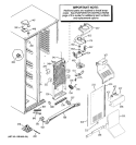 FREEZER SECTION Diagram and Parts List for PSS23MGTAWW  General Electric Refrigerator