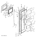 FRESH FOOD DOOR Diagram and Parts List for PSS26SHTDSS  General Electric Refrigerator