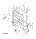 BODY PARTS Diagram and Parts List for HLD4040M15SA  Hotpoint Dishwasher