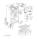 CABINET Diagram and Parts List for HTT16BBSARWW  Hotpoint Refrigerator