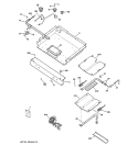 GAS & BURNER PARTS Diagram and Parts List for JGBP30WEK4WW  General Electric Range