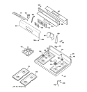 Part Location Diagram of WB31K10042 GE GRATE-DUAL (BLACK)