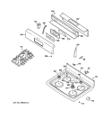 CONTROL PANEL & COOKTOP Diagram and Parts List for JGBP35SEJ4SS  General Electric Range