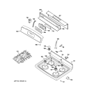 CONTROL PANEL & COOKTOP Diagram and Parts List for JGBP36SEJ4SS  General Electric Range