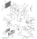 SEALED SYSTEM & MOTHER BOARD Diagram and Parts List for ZISS420DRISS  General Electric Refrigerator