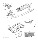 GAS VALVE & BURNER ASSEMBLY Diagram and Parts List for DISR333FG1WW  General Electric Dryer