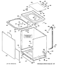 CABINET, COVER & FRONT PANEL Diagram and Parts List for GHDRE527H0WW  General Electric Washer