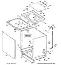CABINET, COVER & FRONT PANEL Diagram and Parts List for GJRR4170H0WW  General Electric Washer