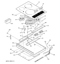 Part Location Diagram of WB64T10065 GE BOTTOM BURN BOX