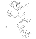 GAS & BURNER PARTS Diagram and Parts List for JGBP24BEH6CT  General Electric Range