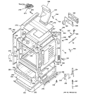 BODY PARTS Diagram and Parts List for JGBP24BEH6CT  General Electric Range