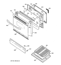 DOOR & DRAWER PARTS Diagram and Parts List for JGBP24BEH6CT  General Electric Range