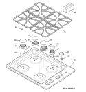 Part Location Diagram of WB31T10105 GE Double Burner Grate