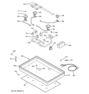 GAS & BURNER PARTS Diagram and Parts List for JGP628CEK2CC  General Electric Cooktop