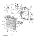DOOR ASSEMBLY Diagram and Parts List for ZBD7005G04II  General Electric Dishwasher