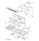 OVEN CAVITY PARTS Diagram and Parts List for HVM1540DM1BB  General Electric Microwave