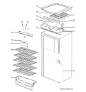 CABINET Diagram and Parts List for PWR04FANBBS  General Electric Refrigerator