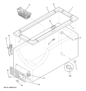 CABINET Diagram and Parts List for FCM20DTAWH  General Electric Freezer