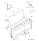 FREEZER DOOR Diagram and Parts List for FCM25DTBWH  General Electric Freezer
