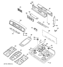 Part Location Diagram of WB16K10059 GE CENTRAL BURNER & CAP Assembly