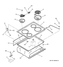 COOKTOP Diagram and Parts List for JDS26BD1CT  General Electric Range