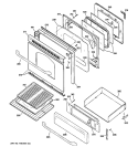 DOOR & DRAWER PARTS Diagram and Parts List for JGBP29MEL2BS  General Electric Range