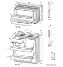 DOORS Diagram and Parts List for HTS16BBSARWW  Hotpoint Refrigerator