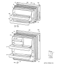 DOORS Diagram and Parts List for HTR16ABSARWW  Hotpoint Refrigerator