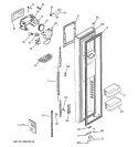 FREEZER DOOR Diagram and Parts List for GCE23LHTAFWW  General Electric Refrigerator
