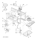 INTERIOR PARTS 1 Diagram and Parts List for HVM1540SM1SS  General Electric Microwave