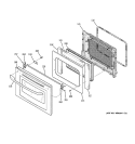 DOOR Diagram and Parts List for JS998BK3BB  General Electric Microwave Oven Combo