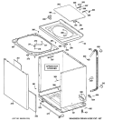 CABINET, COVER & FRONT PANEL Diagram and Parts List for WCRE6270G0CC  General Electric Washer