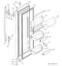 FRESH FOOD DOOR Diagram and Parts List for PSS27SGPASS  General Electric Refrigerator