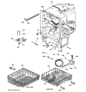 BODY PARTS Diagram and Parts List for GSD3260J05SS  General Electric Dishwasher