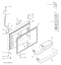 FREEZER DOOR Diagram and Parts List for ETS22XBPCRCC  General Electric Refrigerator