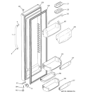 FRESH FOOD DOOR Diagram and Parts List for GCE21MGTAFSS  General Electric Refrigerator