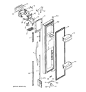 FREEZER DOOR Diagram and Parts List for GCE21ZGTAFWW  General Electric Refrigerator