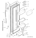 FRESH FOOD DOOR Diagram and Parts List for GSE25METACWW  General Electric Refrigerator