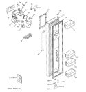 FREEZER DOOR Diagram and Parts List for GSE25SETACSS  General Electric Refrigerator