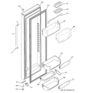 FRESH FOOD DOOR Diagram and Parts List for GSE25SETACSS  General Electric Refrigerator