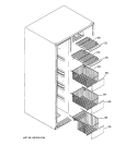 FREEZER SHELVES Diagram and Parts List for GSE25SETACSS  General Electric Refrigerator