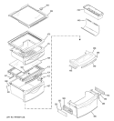 FRESH FOOD SHELVES Diagram and Parts List for GSK25LGTACCC  General Electric Refrigerator