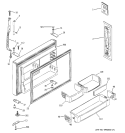 FREEZER DOOR Diagram and Parts List for PTE25SBTARBS  General Electric Refrigerator